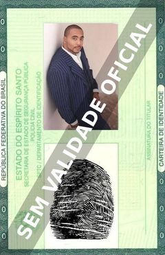 Imagem hipotética representando a carteira de identidade de Mailon Rivera