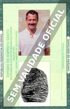 Imagem hipotética representando a carteira de identidade de Malvino Salvador