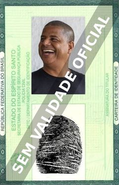 Imagem hipotética representando a carteira de identidade de Marcelinho Carioca