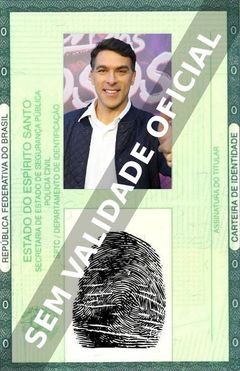 Imagem hipotética representando a carteira de identidade de Marcelinho