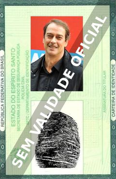 Imagem hipotética representando a carteira de identidade de Marcello Antony 