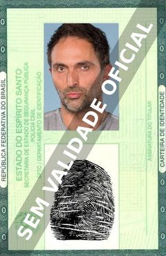 Imagem hipotética representando a carteira de identidade de Marcelo Alonso