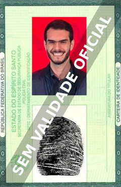 Imagem hipotética representando a carteira de identidade de Marcelo Archetti