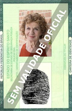 Imagem hipotética representando a carteira de identidade de Marcia Haufrecht