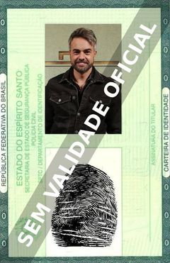 Imagem hipotética representando a carteira de identidade de Márcio Kieling