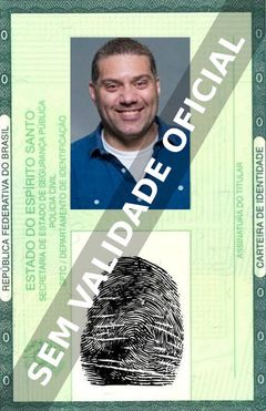 Imagem hipotética representando a carteira de identidade de Márcio Rosário