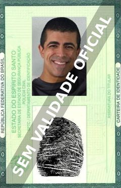 Imagem hipotética representando a carteira de identidade de Marcius Melhem