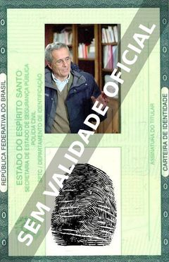 Imagem hipotética representando a carteira de identidade de Marco Bellocchio