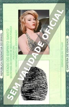 Imagem hipotética representando a carteira de identidade de Margaret Nolan
