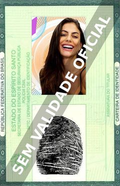 Imagem hipotética representando a carteira de identidade de Mari Gonzalez (BBB 20)