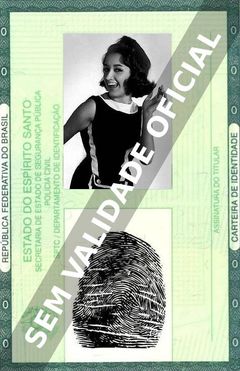 Imagem hipotética representando a carteira de identidade de María Antonieta de las Nieves
