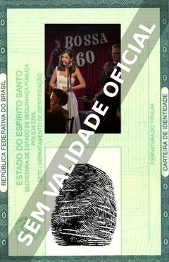 Imagem hipotética representando a carteira de identidade de Maria Casadevall