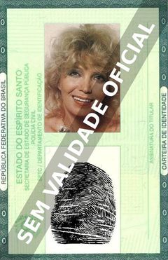 Imagem hipotética representando a carteira de identidade de Maria Della Costa