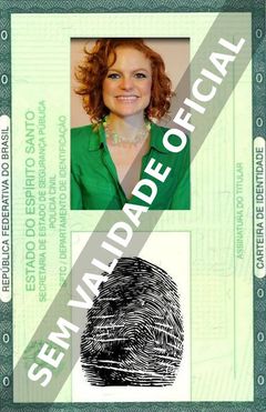 Imagem hipotética representando a carteira de identidade de Maria Eduarda de Carvalho