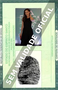Imagem hipotética representando a carteira de identidade de Maria Fernanda Cândido