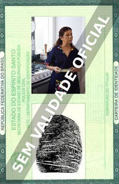 Imagem hipotética representando a carteira de identidade de Maria Gladys