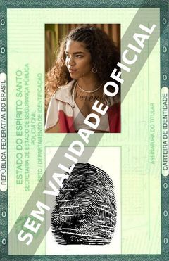 Imagem hipotética representando a carteira de identidade de Maria