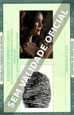 Imagem hipotética representando a carteira de identidade de Marialejandra Martin