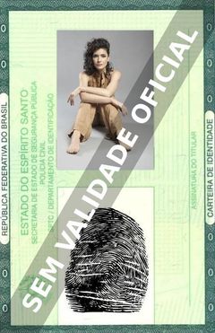 Imagem hipotética representando a carteira de identidade de Mariana Anghileri