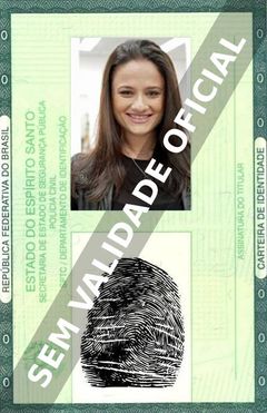 Imagem hipotética representando a carteira de identidade de Mariana Costantini