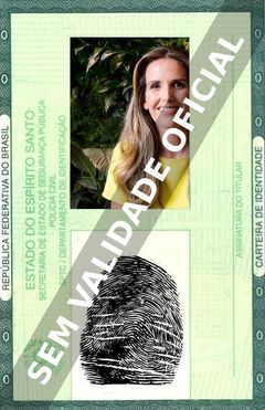 Imagem hipotética representando a carteira de identidade de Mariana Ferrão