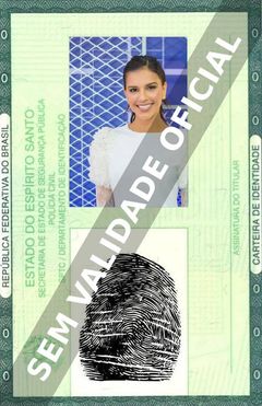 Imagem hipotética representando a carteira de identidade de Mariana Rios