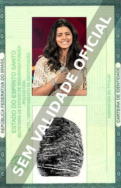 Imagem hipotética representando a carteira de identidade de Mariana Rocha