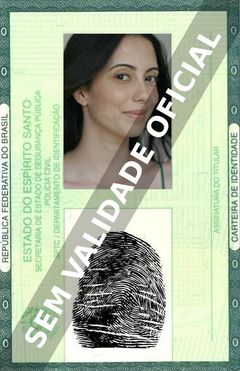 Imagem hipotética representando a carteira de identidade de Mariana Vaz