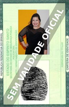 Imagem hipotética representando a carteira de identidade de Mariana Xavier