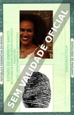 Imagem hipotética representando a carteira de identidade de Mariene de Castro 
