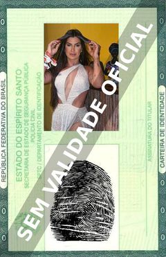 Imagem hipotética representando a carteira de identidade de Marina Ferrari