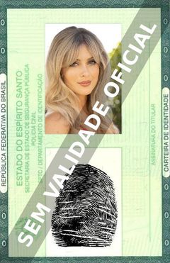 Imagem hipotética representando a carteira de identidade de Marina Martini