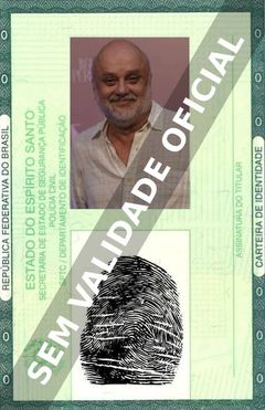 Imagem hipotética representando a carteira de identidade de Mario Borges