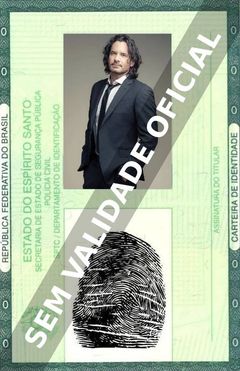 Imagem hipotética representando a carteira de identidade de Mario Cimarro
