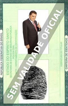 Imagem hipotética representando a carteira de identidade de Mario Kreutzberger