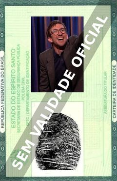 Imagem hipotética representando a carteira de identidade de Mark Little
