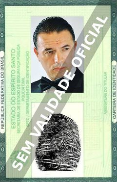 Imagem hipotética representando a carteira de identidade de Marko Caka
