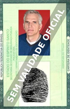 Imagem hipotética representando a carteira de identidade de Markus Flanagan