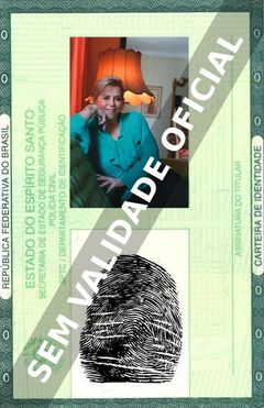 Imagem hipotética representando a carteira de identidade de Marly Marley