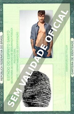 Imagem hipotética representando a carteira de identidade de Mateus Verdelho