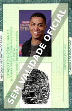 Imagem hipotética representando a carteira de identidade de Matheus Dias