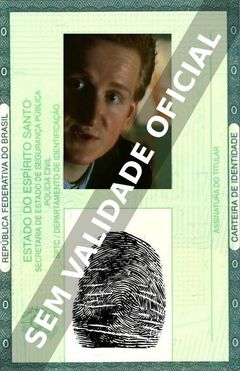 Imagem hipotética representando a carteira de identidade de Matthew Cottle