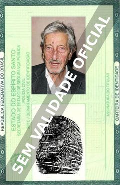 Imagem hipotética representando a carteira de identidade de Maurice Garrel