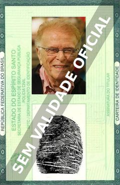Imagem hipotética representando a carteira de identidade de Maurício Sherman
