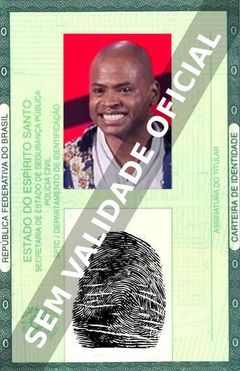 Imagem hipotética representando a carteira de identidade de Maurílio de Oliveira