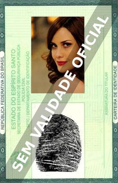 Imagem hipotética representando a carteira de identidade de Mayana Moura