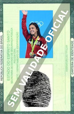Imagem hipotética representando a carteira de identidade de Meaghan Benfeito