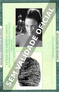 Imagem hipotética representando a carteira de identidade de Melanie C