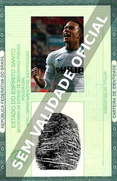 Imagem hipotética representando a carteira de identidade de Memphis Depay