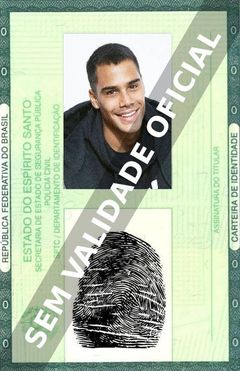 Imagem hipotética representando a carteira de identidade de Micael